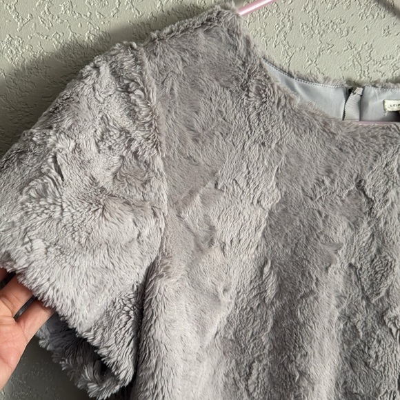 Anthropologie Leifsdottir Faux Fur Top Large short-sleeve - Picture 2 of 9